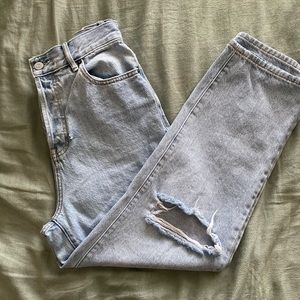 PACSUN Light High Waisted Straight Leg Jeans